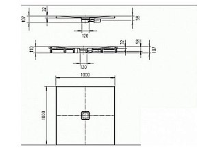 Душевой поддон Kaldewei Conoflat 100х100 купить в интернет-магазине Sanbest
