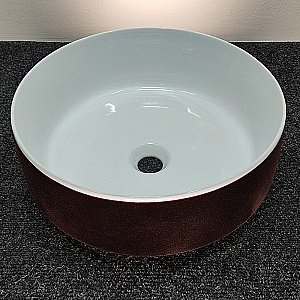 Раковина Artceram Cognac 42 COL001 01 65 Bianco/Testa Di Moro купить в интернет-магазине Sanbest