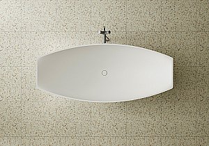 Ванна из искусственного камня ABBER Stein AS9610 180х80 белая матовая купить в интернет-магазине Sanbest