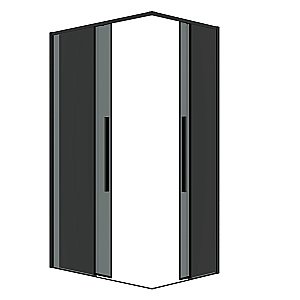 Душевой уголок Grossman Galaxy 300.K33.01.9070.21.10 90x70 стекло тонированное/профиль черный матовый купить в интернет-магазине Sanbest