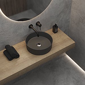 Раковина накладная BERGES Ego SL 181021 38 антрацит матовый купить в интернет-магазине Sanbest