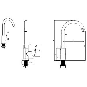 Смеситель для кухни Aquatek Вега AQ1082CR хром купить в интернет-магазине сантехники Sanbest