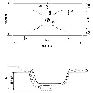 Тумба с раковиной Iddis Oxford 80 OXF80L0I95K светло-серая для ванной в интернет-магазине Sanbest