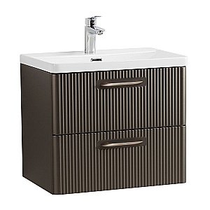 Тумба с раковиной BelBagno DUE-600-2C-SO-GM-P оружейная сталь для ванной в интернет-магазине Sanbest