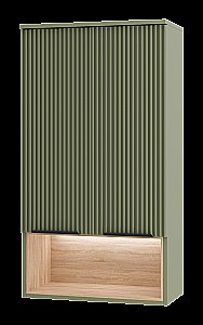 Шкаф подвесной Misty Enfida 60 ENF-08060-081 Зеленый / Дуб Сонома светлый для ванной в интернет-магазине сантехники Sanbest