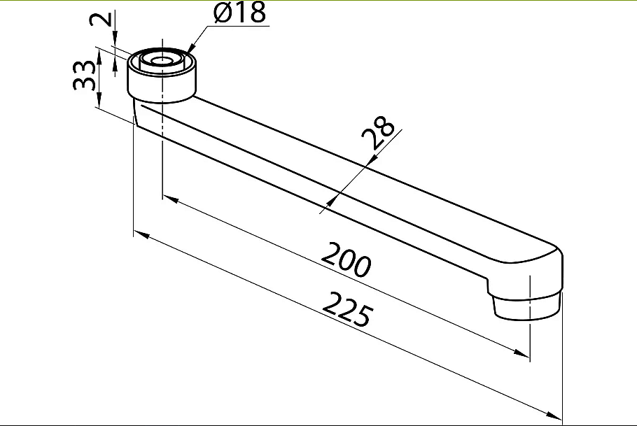 Излив для ванны Elghansa New Wave SO-20NW хром купить в интернет-магазине сантехники Sanbest