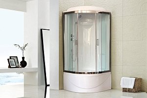 Душевая кабина Royal Bath RB90BK1-T-CH 90x90 профиль хром/стекло прозрачное купить в интернет-магазине Sanbest