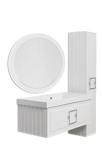 Зеркало La Fenice Terra Bianca 65 белый матовый в ванную от интернет-магазине сантехники Sanbest
