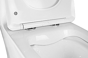 Унитаз моноблок Azario Stoun AZ-1109 белый, безободковый, с крышкой микролифт купить в интернет-магазине Sanbest