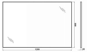 Зеркало BelBagno SPC-AL-1200-800 в ванную от интернет-магазине сантехники Sanbest