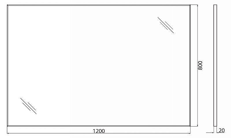 Зеркало BelBagno SPC-AL-1200-800 в ванную от интернет-магазине сантехники Sanbest