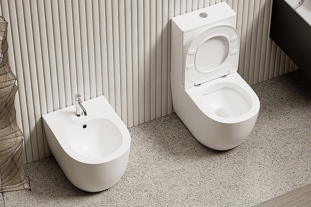 Биде ABBER Bequem AC1152 белое купить в интернет-магазине Sanbest