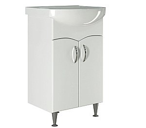 Тумба с раковиной MIXLINE ФОРМАТ 52 белая для ванной в интернет-магазине Sanbest