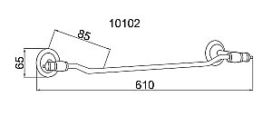 Полотенцедержатель Boheme Palazzo Bianco 10102 купить в интернет-магазине сантехники Sanbest