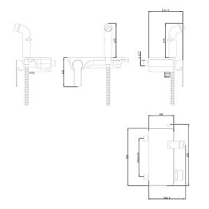 Гигиенический душ со смесителем Lemark Solo LM7168CW купить в интернет-магазине сантехники Sanbest