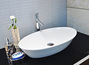 Раковина накладная Gid Lago 61 N9397 51141 белая купить в интернет-магазине Sanbest