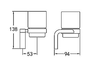 Стакан с держателем Cezares Ultima AM-F-8930 купить в интернет-магазине сантехники Sanbest