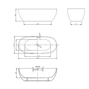 Ванна акриловая Abber 180х81,5 AB9263-1.8 белая купить в интернет-магазине Sanbest