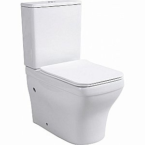 Унитаз напольный Aquanet Elegant 280958 безободковый, с бачком, с крышкой микролифт купить в интернет-магазине Sanbest