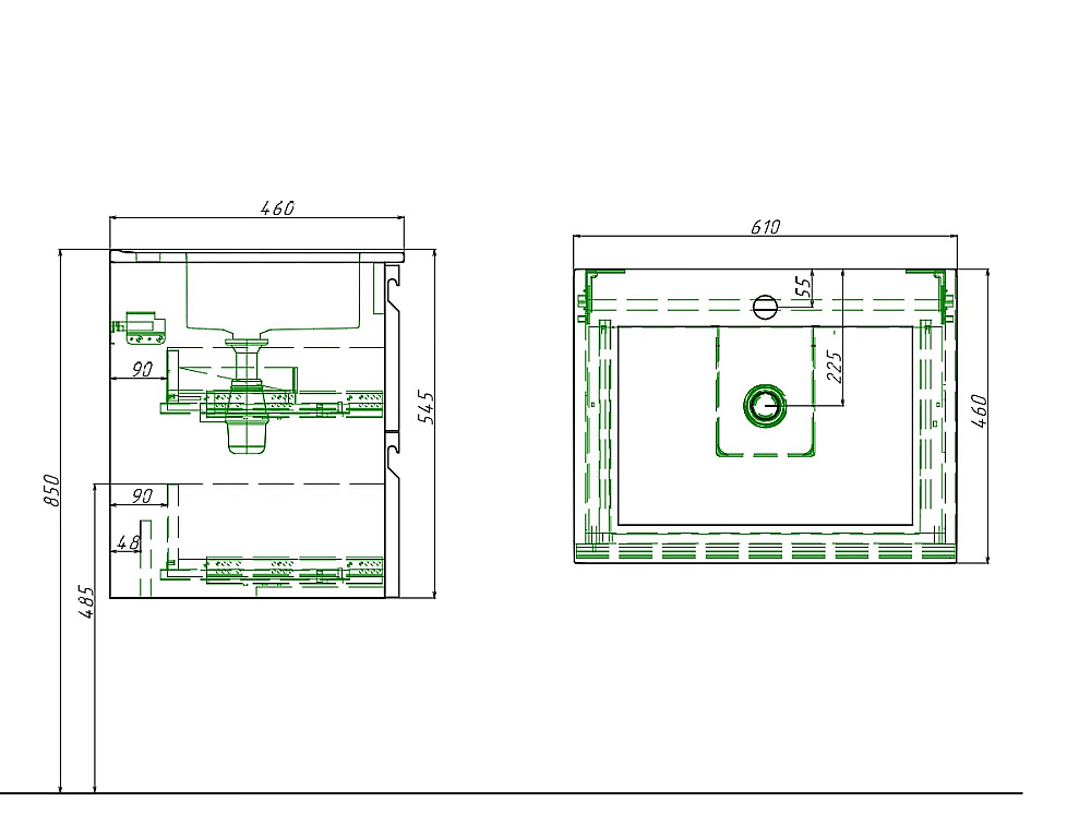 Раковина Aquatek AQ0460-00 61 белая купить в интернет-магазине Sanbest