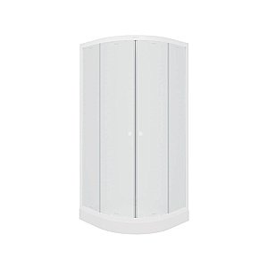 Душевой уголок Parly ZF91 90х90 стекло матовое/профиль белый купить в интернет-магазине Sanbest