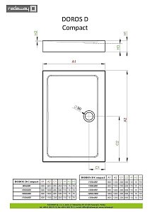 Душевой поддон Radaway Doros D Compact 90x80 купить в интернет-магазине Sanbest