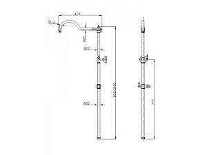 Душевая колонна Aksy Bagno Prestigio Ps701-2002-2001 хром купить в интернет-магазине сантехники Sanbest