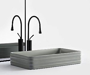 Раковина накладная Bronze de Luxe Trend 66,5 1363-MG серая матовая купить в интернет-магазине Sanbest