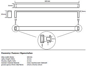 Полотенцедержатель Bemeta Gamma 145804042 купить в интернет-магазине сантехники Sanbest