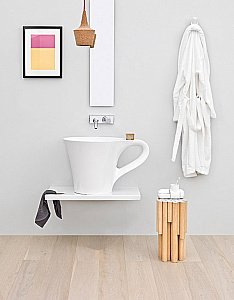 Раковина накладная Artceram CUP 70 OSL005 01 00 bi белая купить в интернет-магазине Sanbest