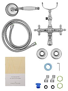 Смеситель для ванны с душем WONZON & WOGHAND RETRO, Хром (WW-88639020-CR) купить в интернет-магазине сантехники Sanbest