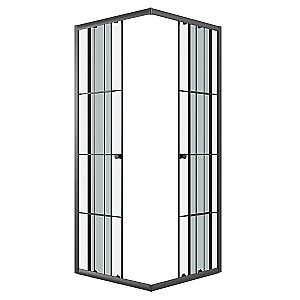 Душевой уголок Niagara Eco NG-1009-14QKL 90х90 профиль черный/стекло клетка купить в интернет-магазине Sanbest