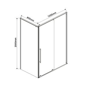 Душевой уголок Vincea ARNO VSR-1A8012CL 120x80 стекло прозрачное/профиль хром купить в интернет-магазине Sanbest