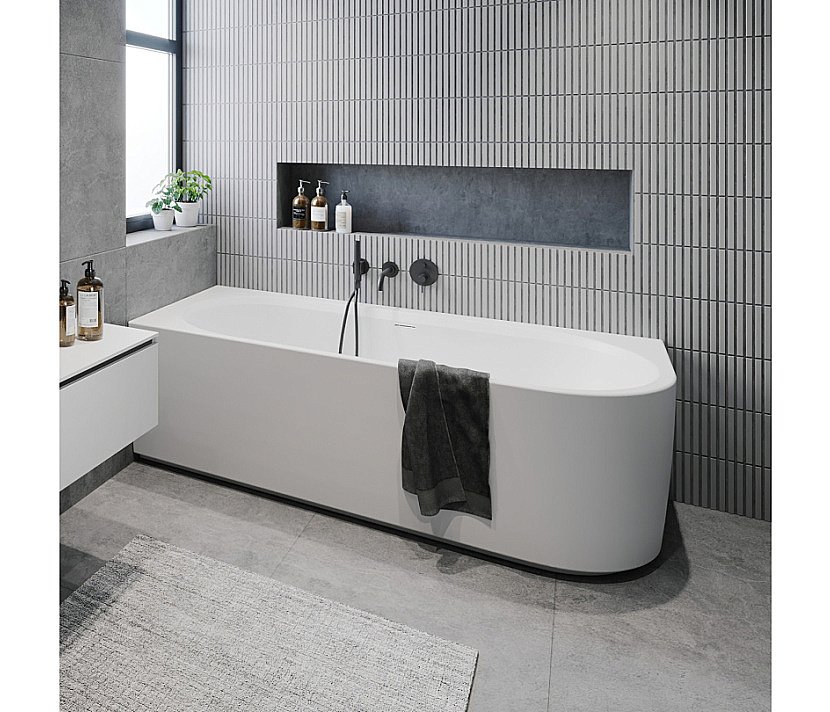 Акриловая ванна Riho Desire Velvet White 184x84 белая матовая купить в интернет-магазине Sanbest