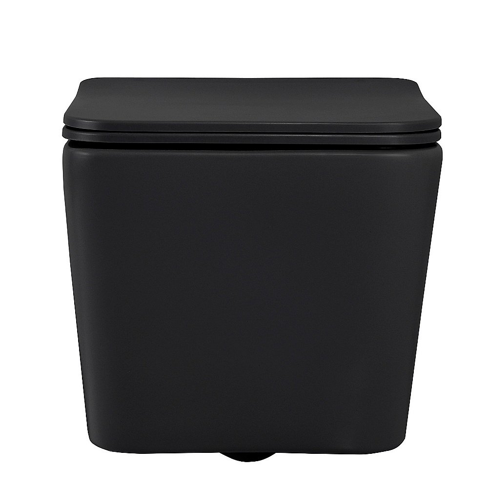 Унитаз подвесной ABBER Rechteck AC1201MB с крышкой микролифт, безободковый, черный матовый купить в интернет-магазине Sanbest