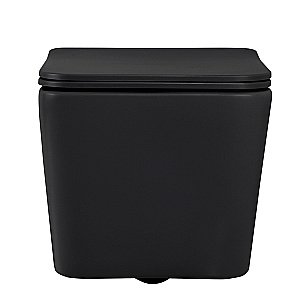 Унитаз подвесной ABBER Rechteck AC1201MB с крышкой микролифт, безободковый, черный матовый купить в интернет-магазине Sanbest