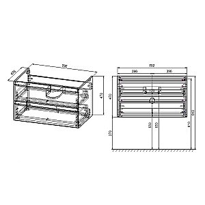 Тумба с раковиной Vincea Luka 80 N.Oak для ванной в интернет-магазине Sanbest
