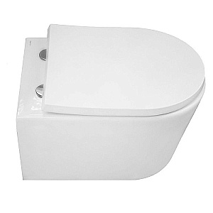 Унитаз подвесной Azario Velo AZ-1273WHD белый, безободковый, с крышкой микролифт, слив торнадо купить в интернет-магазине Sanbest
