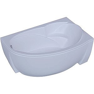 Ванна Aquatek Бетта 150x95 белая, асимметричная, с каркасом, с экраном, без гидромассажа купить в интернет-магазине Sanbest