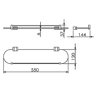 Полка Langberger Lugano 24051H купить в интернет-магазине сантехники Sanbest