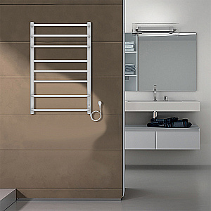 Полотенцесушитель электрический Azario MILAN П8 500х800 AZ90858W белый купить в интернет-магазине сантехники Sanbest