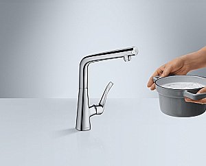 Смеситель для кухни Hansgrohe Metris Select 14883000 купить в интернет-магазине сантехники Sanbest
