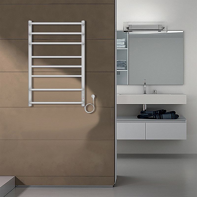 Полотенцесушитель электрический Azario MILAN П8 500х800 AZ90858W белый купить в интернет-магазине сантехники Sanbest