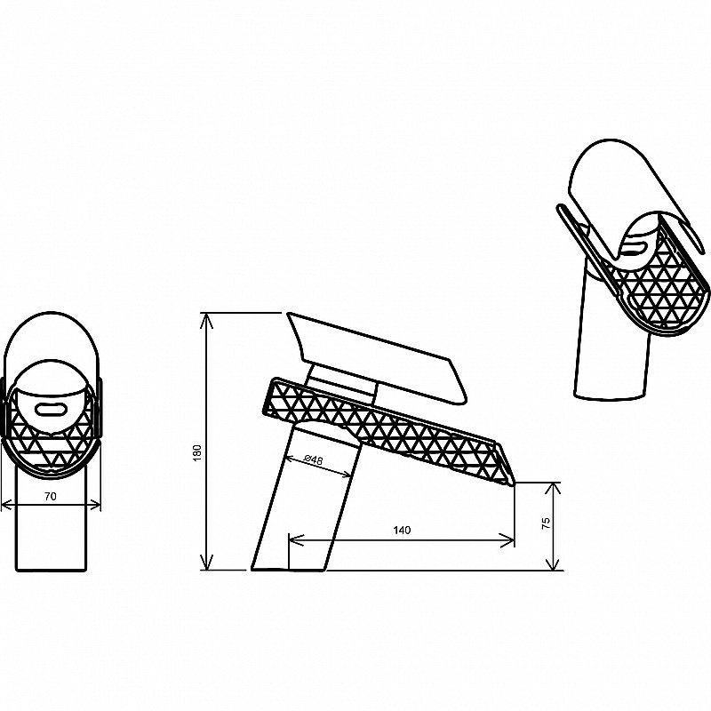 Смеситель для раковины Boheme Hypnose 231-G золото купить в интернет-магазине сантехники Sanbest