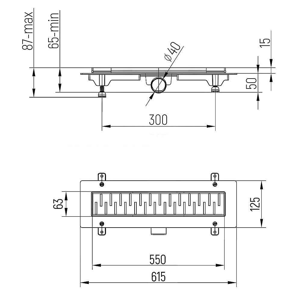 Душевой лоток PAINI Medium CH550M 55 хром купить в интернет-магазине Sanbest