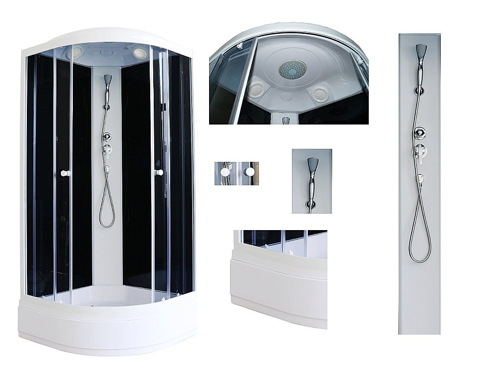 Душевая кабина Parly Classic Эконом ECM921, тропический душ, белая, 90×90 см купить в интернет-магазине Sanbest