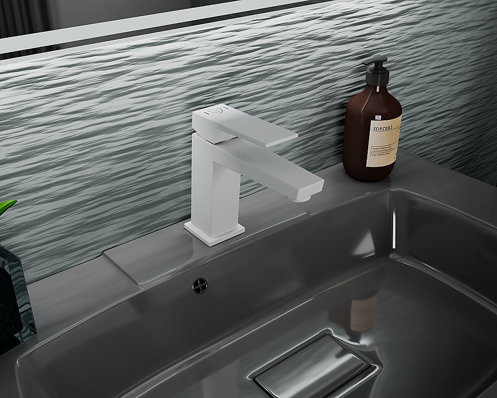 Смеситель для раковины Rush Thira TR3635-12White белый матовый купить в интернет-магазине сантехники Sanbest