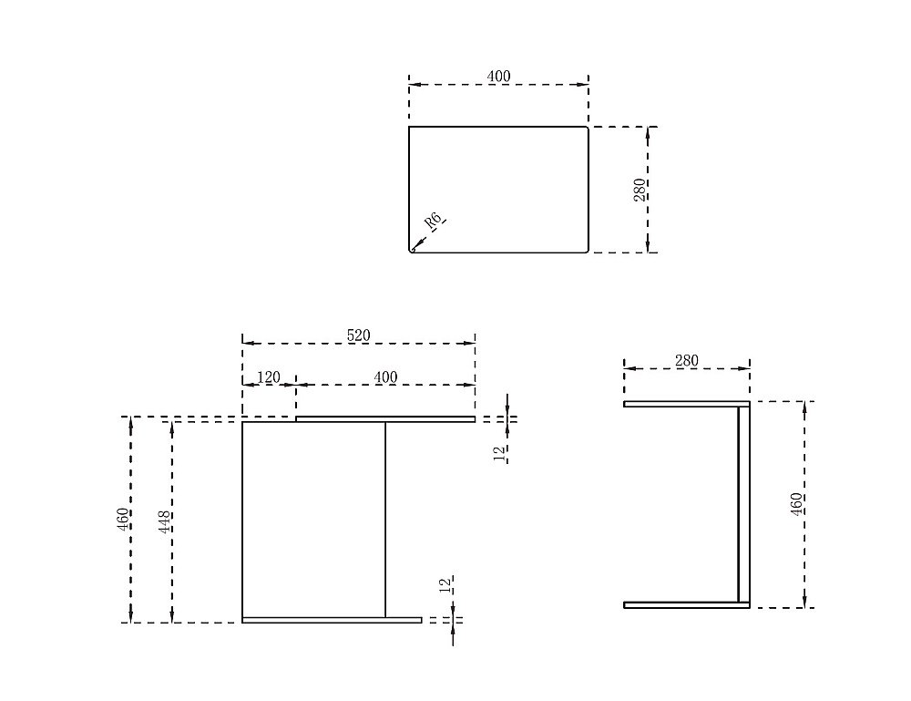 Столик для ванной комнаты Abber STEIN AS1636MB черный матовый купить в интернет-магазине сантехники Sanbest