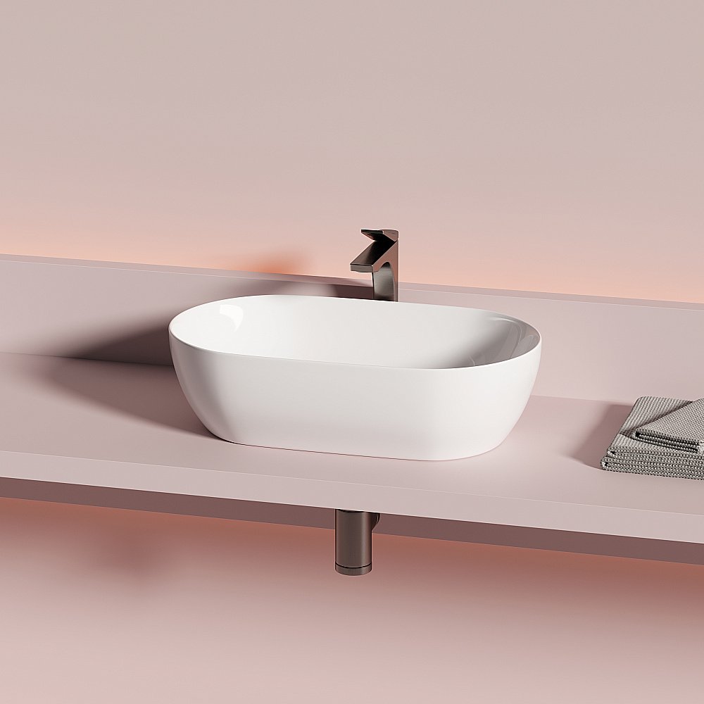 Раковина Ceramica Nova Twist CN12001 белая купить в интернет-магазине Sanbest