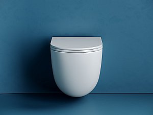 Унитаз подвесной Ceramica Nova Vogue CN4008T белый, с крышкой микролифт, безободковый, слив-торнадо купить в интернет-магазине Sanbest